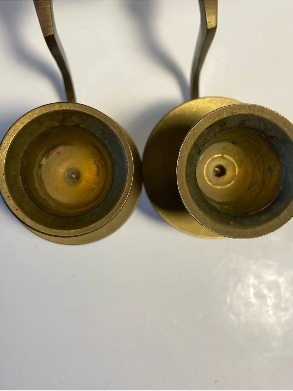 Brass Leaf Wall Candle Sconces - Pair